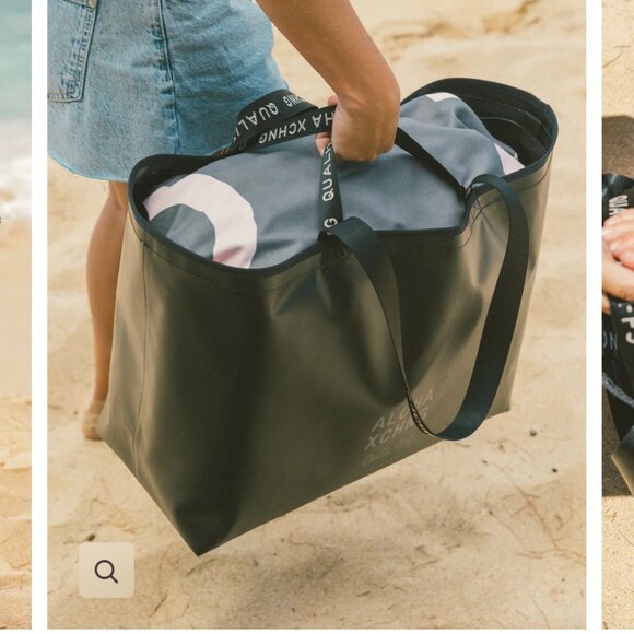 ALOHA XCHNG Dry Kine Tote – Kauai, Hawaii 🌺 (Black Waterproof Tote) BLACK - Picture 5 of 10